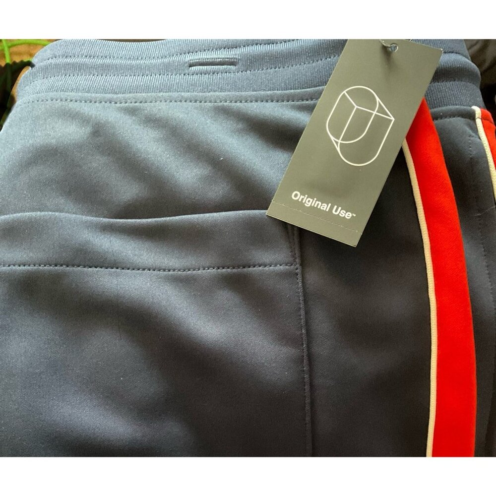 Mens Original Use Navy & Red Athletic Track Pants M Size